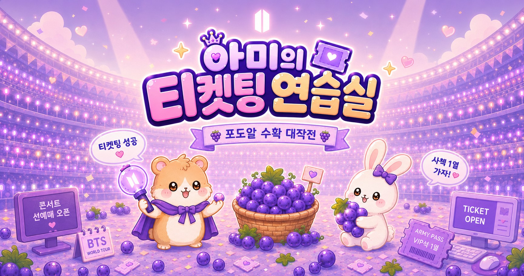 아미의 티켓팅 연습실 - 포도알 수확 대작전